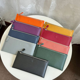 Hermès embossed print long zip-around wallet-5784  