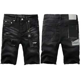 Purple fashion trend denim casual shorts jeans-2434