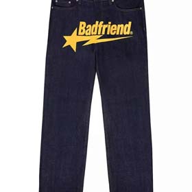 Badfriend Lettering Loose Jeans-2495