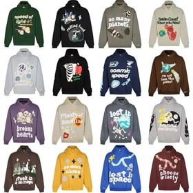 Broken Planet American style retro foam printing autumn and winter men's and women's hooded sweatshirt-2506