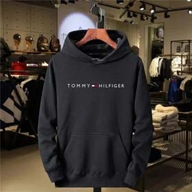 TOMMY Hilfiger New men's and women's trendy printed fleece casual sports sweatshirt-2523